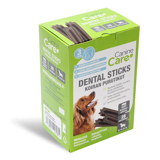 CanineCare Dental Sticks Koiran purutikut, M 28 kpl